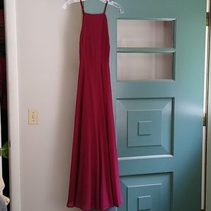 Red Long Bridesmaid dress
